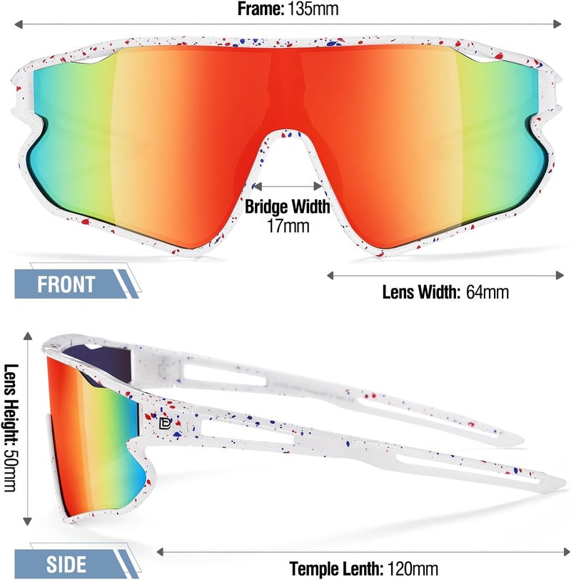 DUCO Kids Sunglasses Polarized UV Protection 400 - Kids Sports Sunglasses Boys with Lightweight TR90 Frame - Youth Baseball and Cycling Sun Glasses for Boys & Girls - DK268 - Image 2