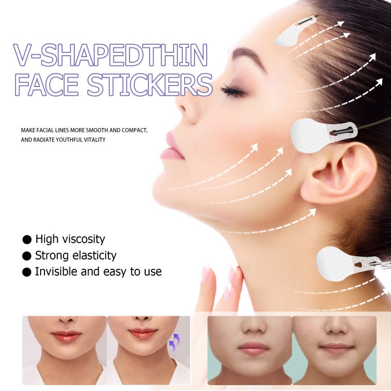 EELHOE 40Pcs/Box V-shaped Face Invisible Lifting Patch Firming Facial Skin Shrinking Jaw Muscle V Face Lifting & Sculpting Patch - Image 3
