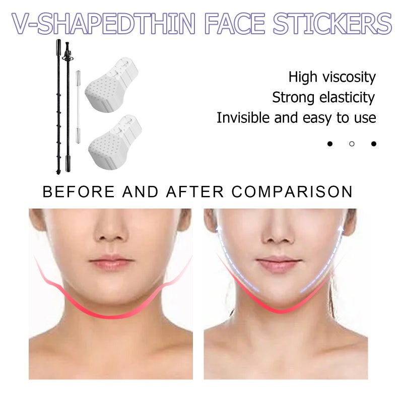 EELHOE 40Pcs/Box V-shaped Face Invisible Lifting Patch Firming Facial Skin Shrinking Jaw Muscle V Face Lifting & Sculpting Patch - Image 5