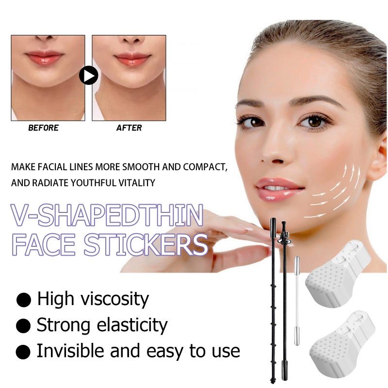 EELHOE 40Pcs/Box V-shaped Face Invisible Lifting Patch Firming Facial Skin Shrinking Jaw Muscle V Face Lifting & Sculpting Patch - Image 4