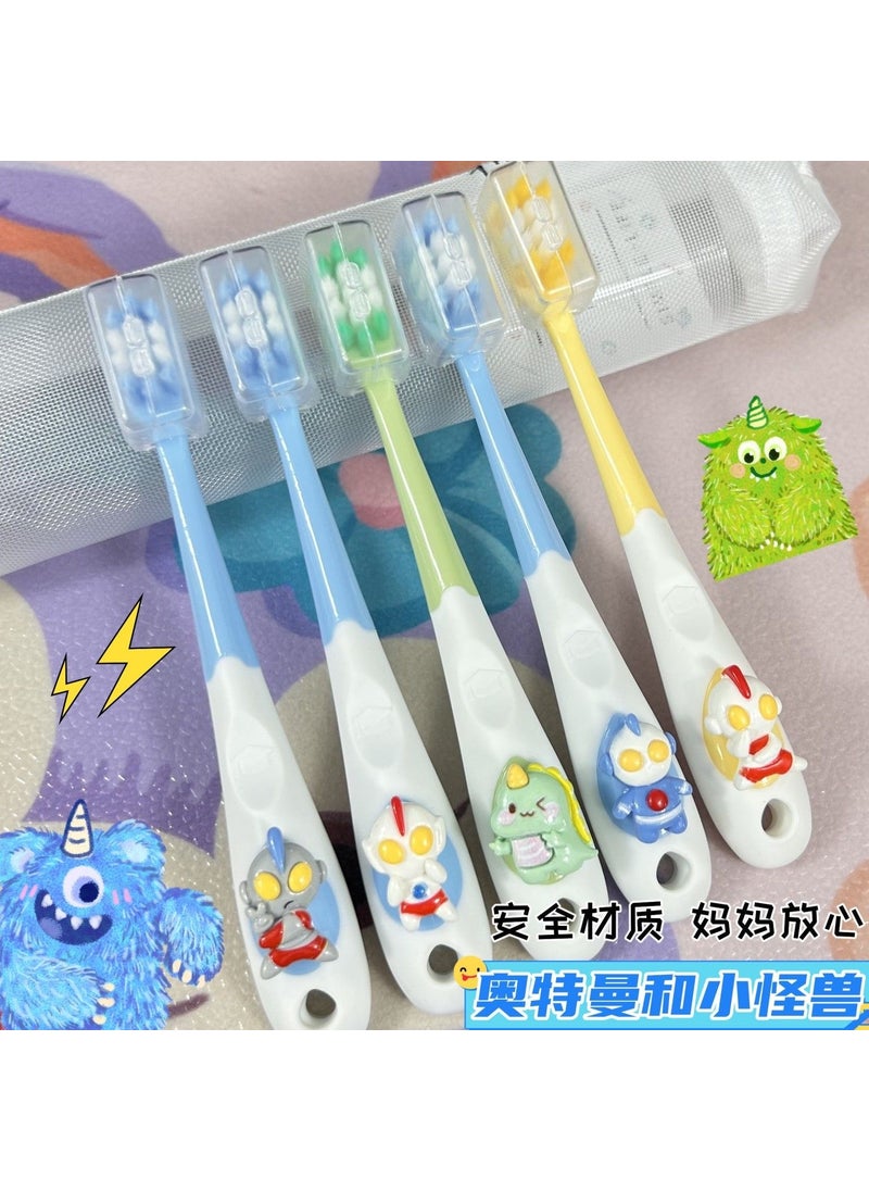 Generic - Kids Cartoon Soft Bristle Toothbrushes 2-6-12 Age Superman monster series [random single] requires 1 set and 5 pieces - Image 1
