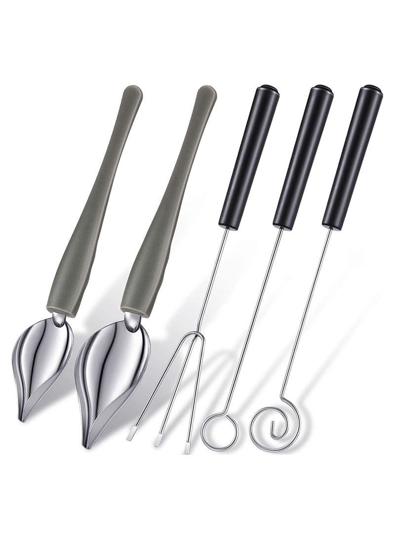 SYOSI Candy dipping tool Chocolate dipping fork spoon set Cooking decorative spoon  - Image 1