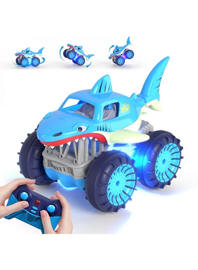 ماكس ترونيك سيارة تحكم عن بعد، سيارات برمائية تعمل بالتحكم عن بعد بتردد 2.4 جيجاهرتز، دفع رباعي، شاحنة وحشية مقاومة للماء تعمل بالتحكم عن بعد على شكل سمكة قرش، ألعاب للأولاد والبنات من سن 3 إلى 12 عامًا - Image 1