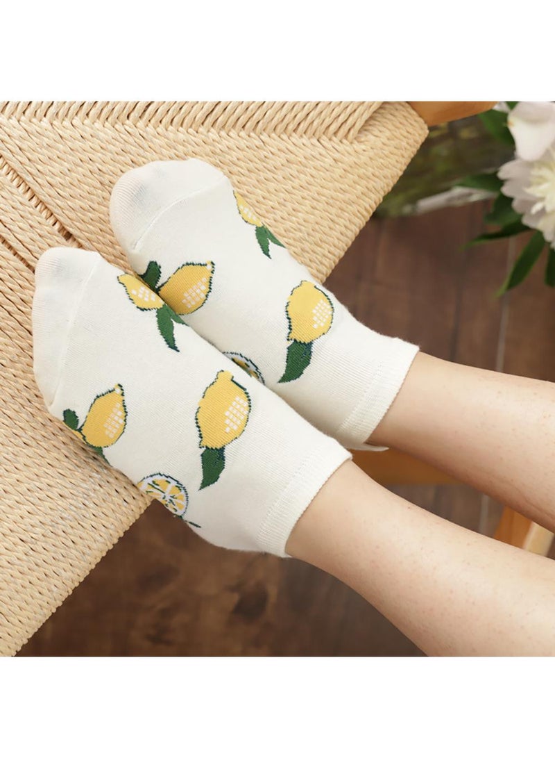Sweet seven جوارب كاحل مزينة بفواكه لطيفة للنساء - 6 أزواج من الجوارب القصيرة للسيدات والفتيات - Image 5