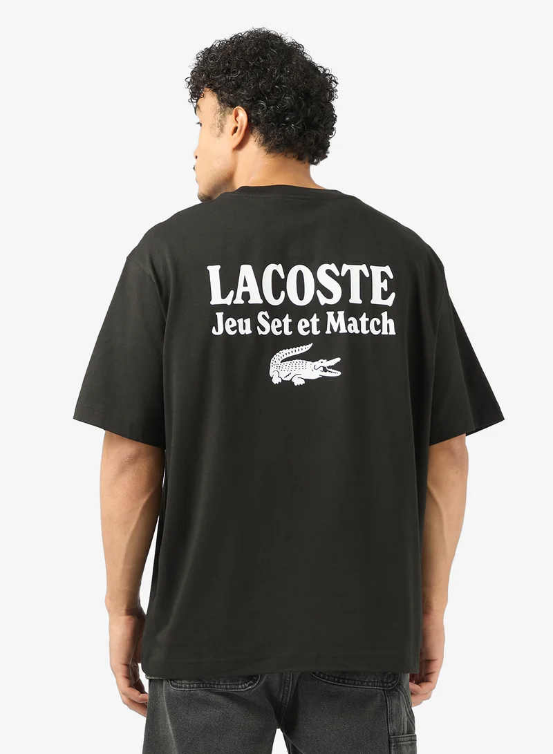 لاكوست تيشيرت بياقة دائرية بقصة فضفاضة