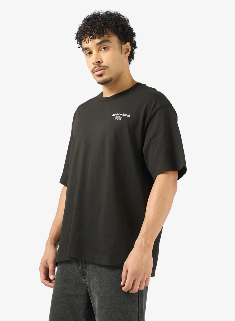 لاكوست تيشيرت بياقة دائرية بقصة فضفاضة