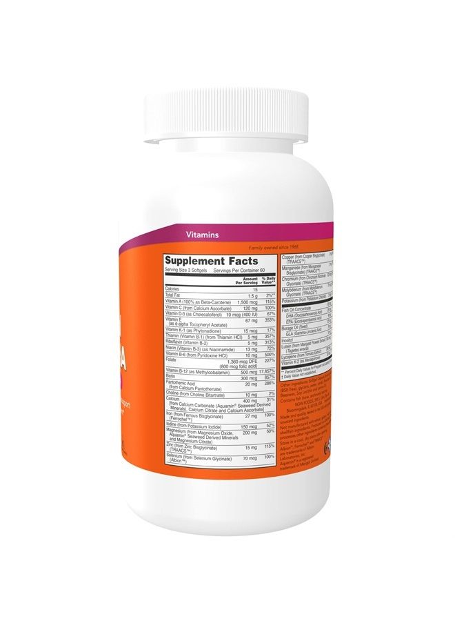 now Supplements, Prenatal Gels + DHA with 250 mg DHA per serving, plus Borage Oil (GLA), 180 Softgels - Image 2