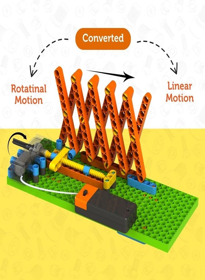 BLIX Power Screw, Plastic, 7 in 1 DIY STEM Toys for Kids, Educational & Construction Activity Game for Kids, No. of Parts- 186+, Made in India - Image 2