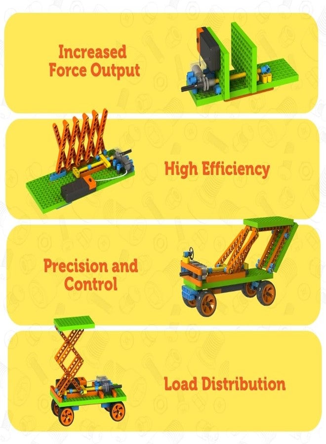 BLIX Power Screw, Plastic, 7 in 1 DIY STEM Toys for Kids, Educational & Construction Activity Game for Kids, No. of Parts- 186+, Made in India - Image 3