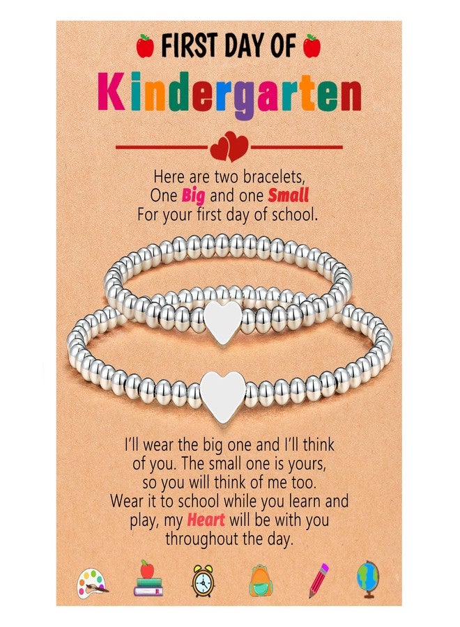 UPROMI First Day of Kindergarten Bracelet Gift Mommy and Me, Back to School Gifts Stuff First Day of School Bracelet Mom Mother Daughter - Image 1