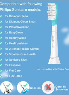 Futulkyus Kids Replacement Heads for Philips Sonicare: 7+ Child Soft Electric Toothbrush Standard Children Brush Head for Boy Girl, Pink & Blue 4 Pack  - Image 2
