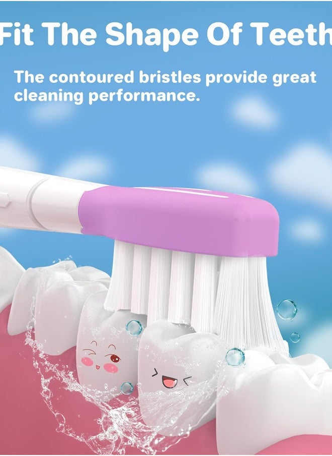 Kids Replacement Heads for Philips Sonicare: 7+ Child Soft Electric Toothbrush Standard Children Brush Head for Boy Girl, Pink & Blue 4 Pack