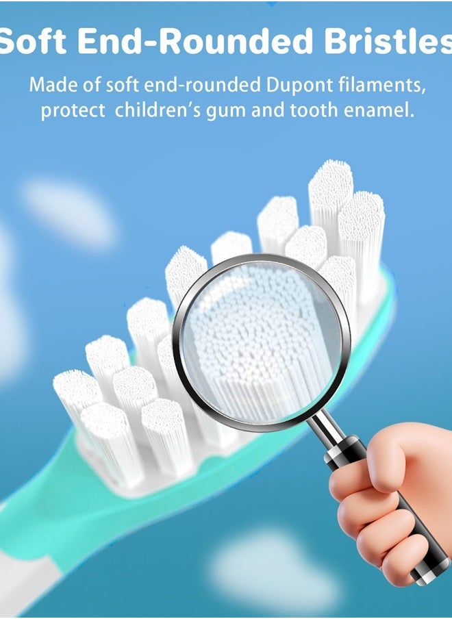 Kids Replacement Heads for Philips Sonicare: 7+ Child Soft Electric Toothbrush Standard Children Brush Head for Boy Girl, Pink & Blue 4 Pack