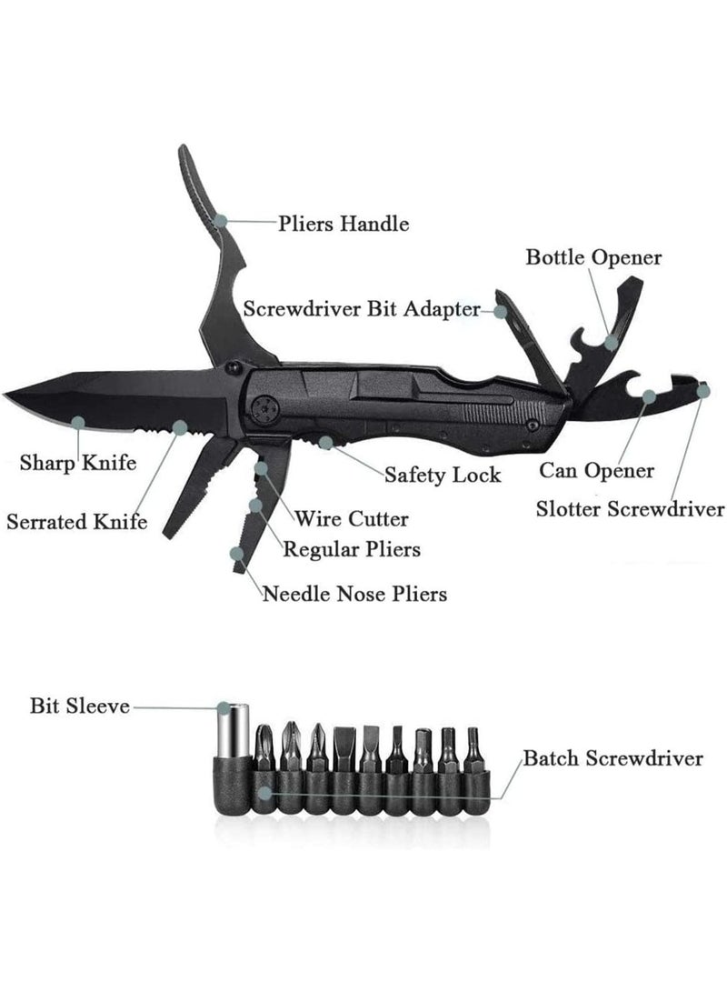 eWINNER Men's & Women's Stainless Steel Pocket Knife with Pliers/Screwdrivers & Bottle Opener - Image 5