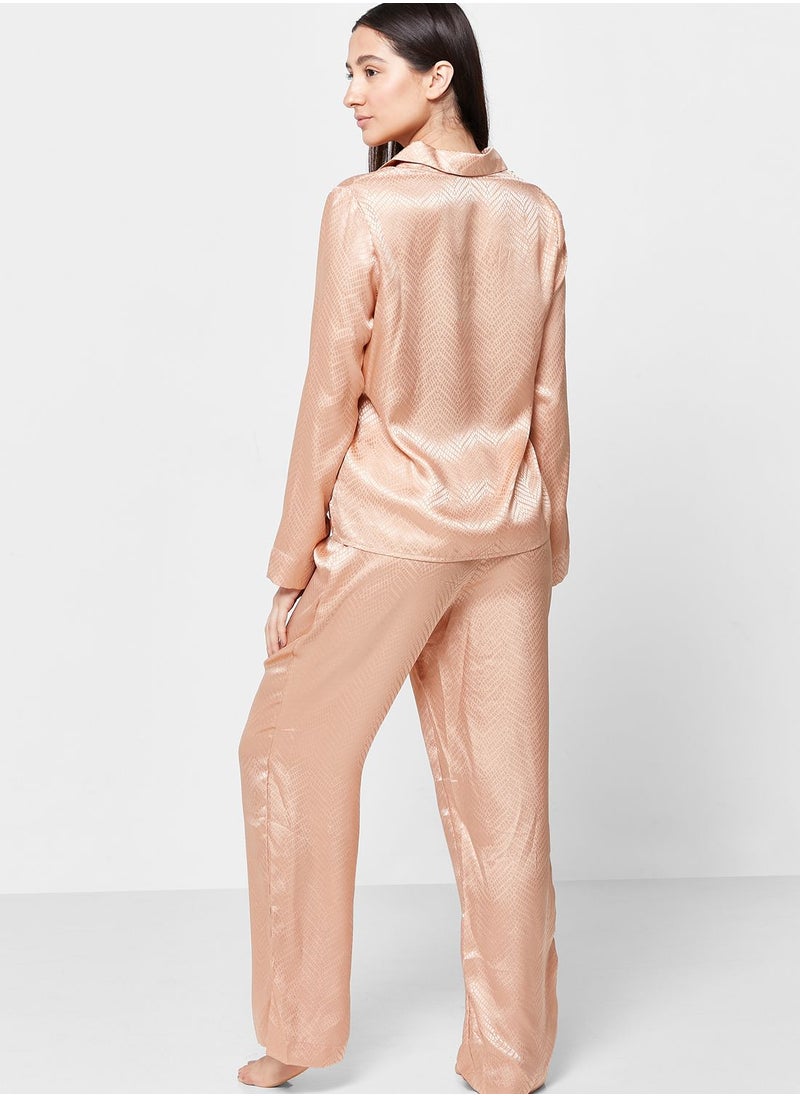 VERO MODA - Button Down Shirt & Pyjama Set - Image 1