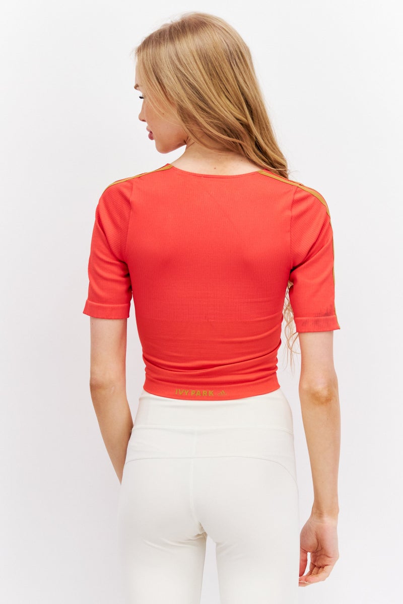Adidas Adidas x Ivy Park Women Sportswear Fit Training Top, Orange  - Image 3