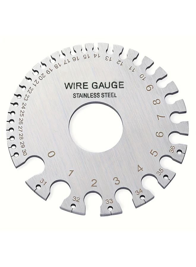 Round Thickness Gauge Dual Sided Wire Metal Sheet Measurement Tool - Image 1