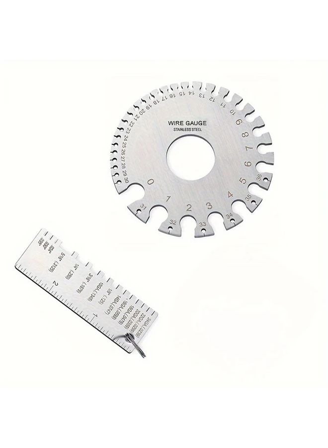Round Thickness Gauge Dual Sided Wire Metal Sheet Measurement Tool - Image 2