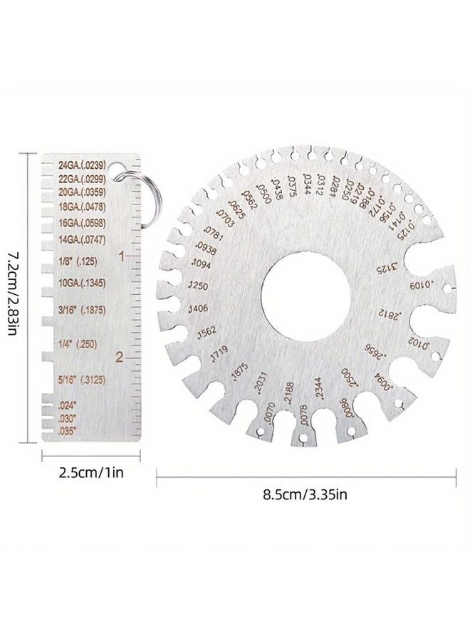 Round Thickness Gauge Dual Sided Wire Metal Sheet Measurement Tool - Image 5