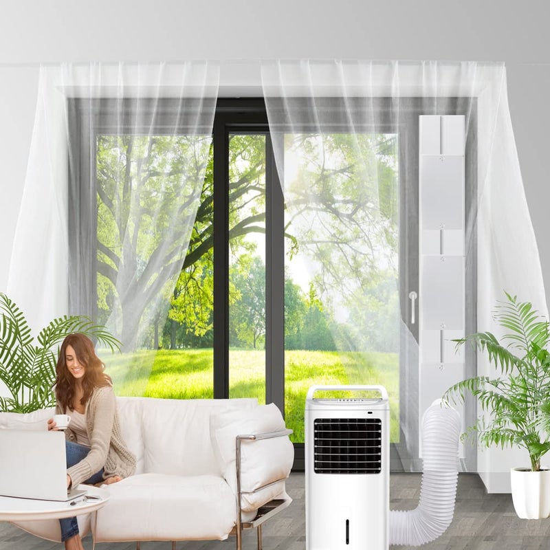 NWESTUN Portable Air Conditioner Sliding Door Vent Kit, 2024 New Upgrade Portable Air Conditioner Window Kit for Sliding Door, Max length 90inches, Ac Vent Kit for Exhaust Hose with 5.1"/13cm Diameter - Image 4