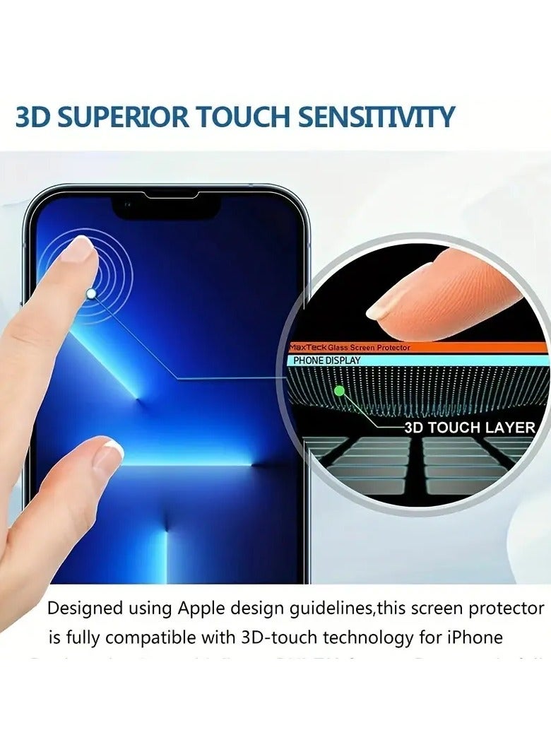 2 Pieces iPhone 15 Pro Privacy Screen Protector , Anti-Spy Tempered Glass Film, 9H Hardness, Edge Protection, Easy Installation - Image 5