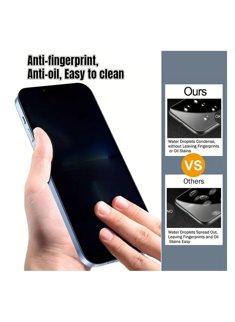 2 Pieces iPhone 15 Pro Privacy Screen Protector , Anti-Spy Tempered Glass Film, 9H Hardness, Edge Protection, Easy Installation - Image 4