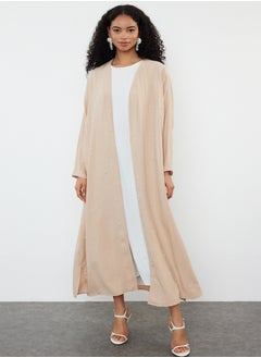 trendyol Stone Pearl Detailed Woven Cap & Abaya & Abaya TCTSS24KF00028  - Image 3