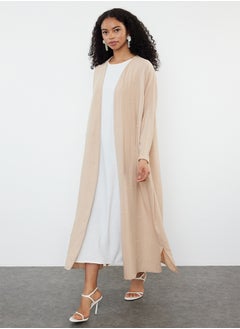trendyol Stone Pearl Detailed Woven Cap & Abaya & Abaya TCTSS24KF00028  - Image 1
