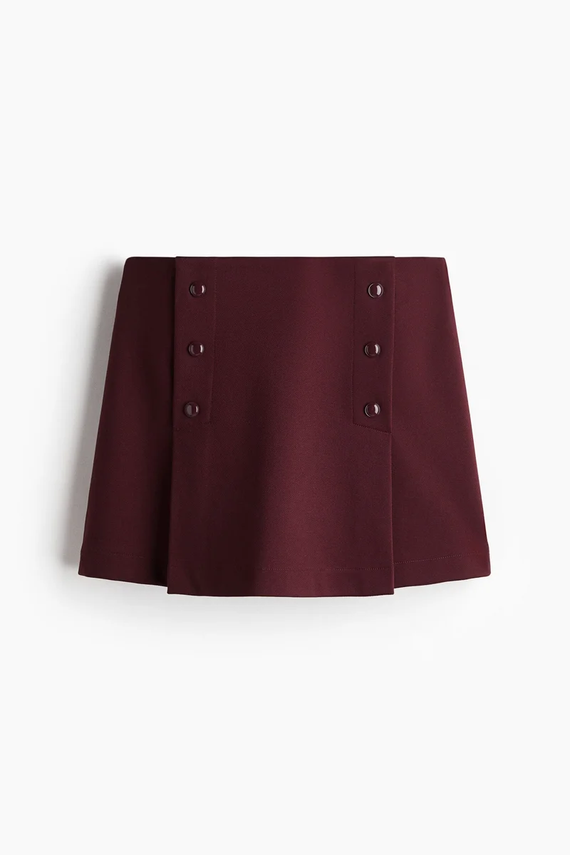 اتش اند ام Button-front skort