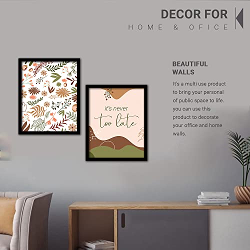 HEVEA Modern Art Framed Wall Posters/Paintings with Frame Wall Paintings Hangings Framed Wall Art Paintings (11 inch x 14 inch, Framed, Multicolor, Green) -Set of 2 - Image 4
