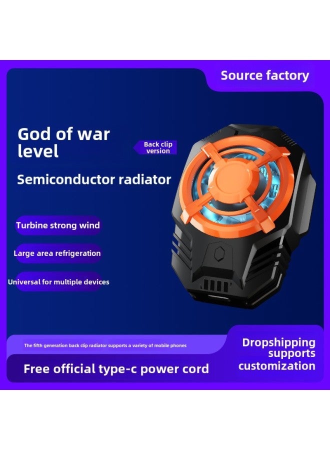 Semiconductor Mobile Phone Cooler S19 Two Modes Ice Cooling Game Tool Hocoolar Brand Lightweight Aviation Aluminum Ceramic-Color:RS3 Top With Dual-core Live Radiator-streamer White (streamer Third-g - Image 2