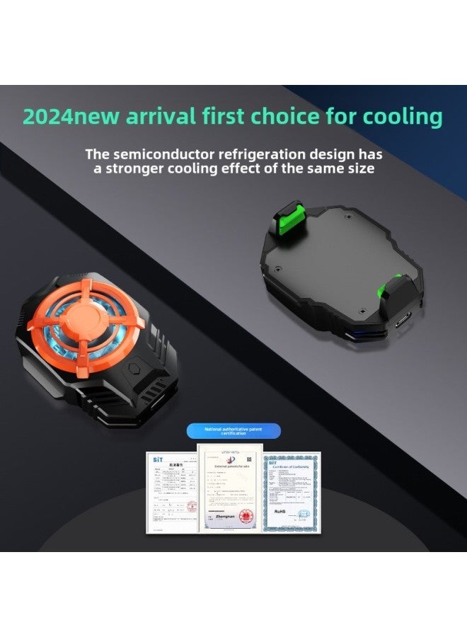 Semiconductor Mobile Phone Cooler S19 Two Modes Ice Cooling Game Tool Hocoolar Brand Lightweight Aviation Aluminum Ceramic-Color:RS3 Top With Dual-core Live Radiator-streamer White (streamer Third-g - Image 3