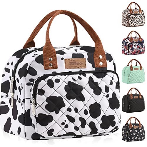 Buringer HOMESPON Lunch Bag for Woman Man Adults with Front Pocket Insulated Lunch Tote Lunch Box Container for Work Picnic or Travel（Cow） - Image 1