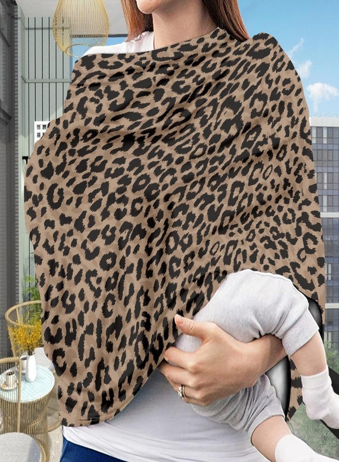 JOAIFO Classical Leopard Wild Cheetah Baby Infinity Nursing Scarf Breastfeeding Cover Ultra Soft Car Seat Covers Great for Shopping Privacy Breastfeeding - Image 3