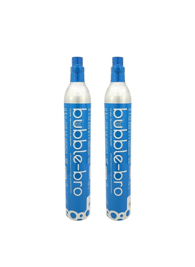 60L CO2 CYLINDER [2-PACK], COMPATIBLE WITH , DRINKMATE, SODASTREAM, AARKE AND OTHER SODA MAKERS