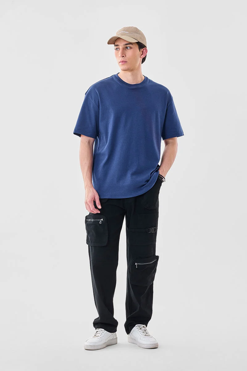 Snitch Navy Core Lab Oversized 100% Cotton T-Shirt for Men | Best Price UAE