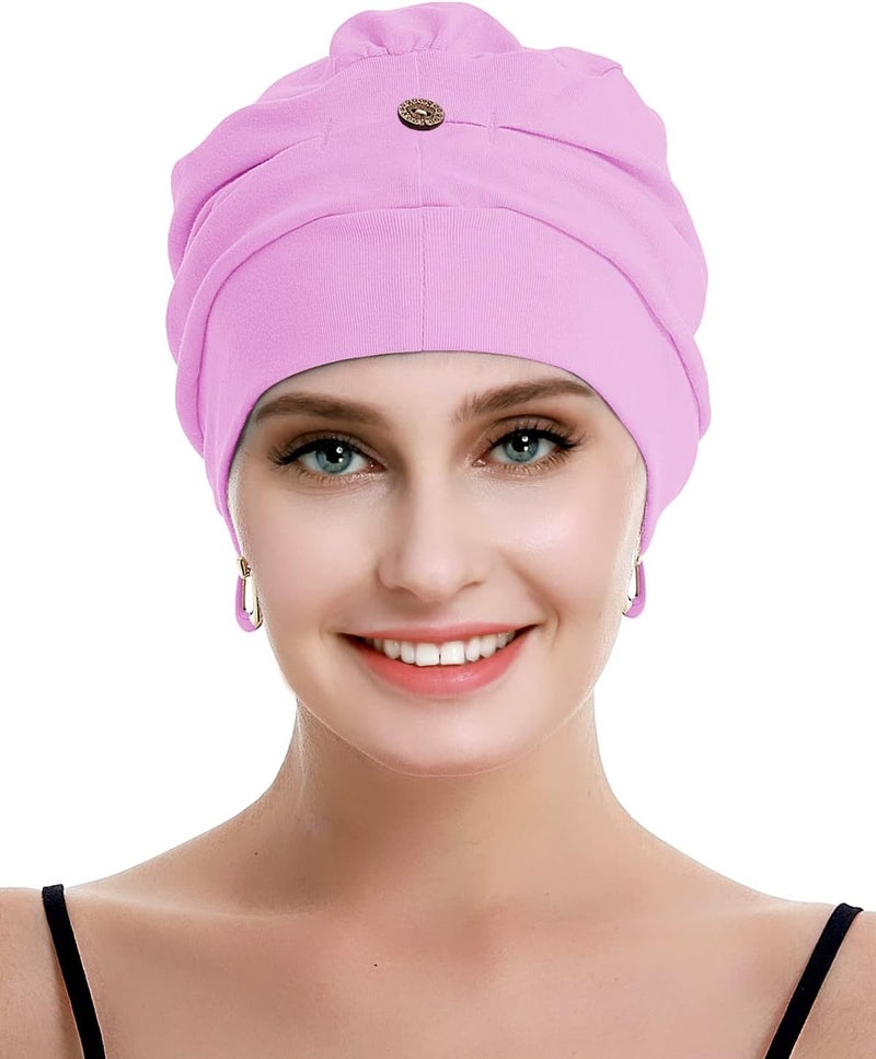 osvyo Cotton Chemo Turbans for Women Cancer Hairloss hat - Cotton Lightweight Headwear Sealed Packaging - Image 3