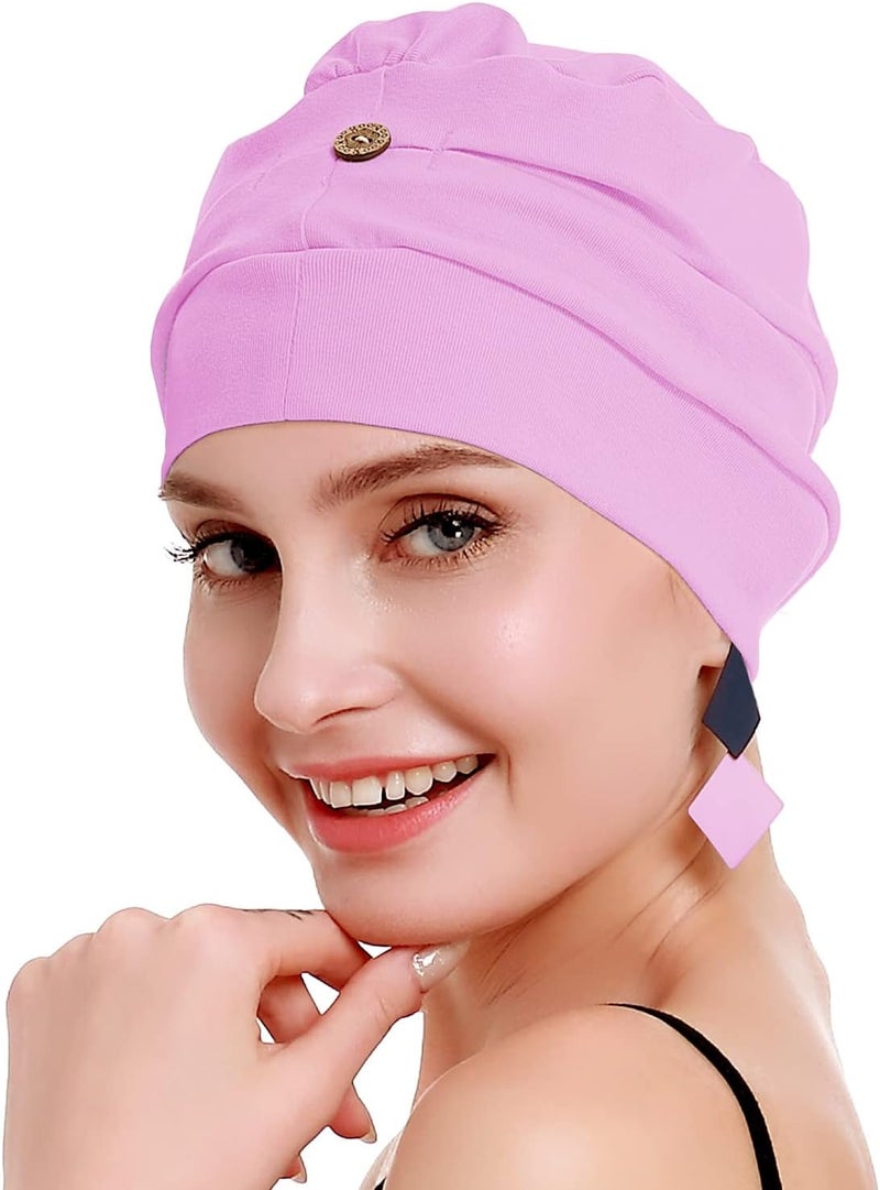 osvyo Cotton Chemo Turbans for Women Cancer Hairloss hat - Cotton Lightweight Headwear Sealed Packaging - Image 1