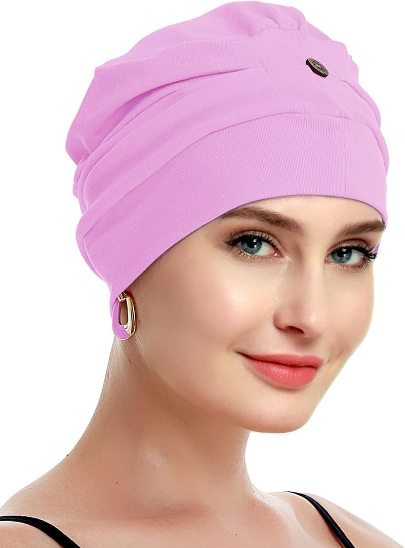 osvyo Cotton Chemo Turbans for Women Cancer Hairloss hat - Cotton Lightweight Headwear Sealed Packaging - Image 4