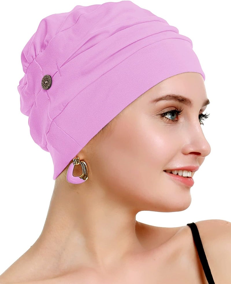 osvyo Cotton Chemo Turbans for Women Cancer Hairloss hat - Cotton Lightweight Headwear Sealed Packaging - Image 5