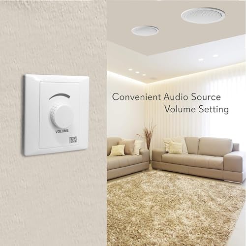 MX Wall-Mounted Volume Controller (MX-3733) – Dual Rotary Knobs, 3 W per Channel, Gold-Plated Contacts, Clean Potentiometer Adjustment - Image 2