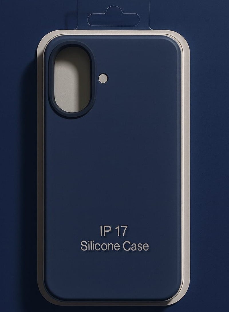 جراب سيليكون لجهاز iPhone 17 - غطاء خلفي واقٍ مقاوم للصدمات، ناعم وخفيف الوزن، أزرق - Image 2