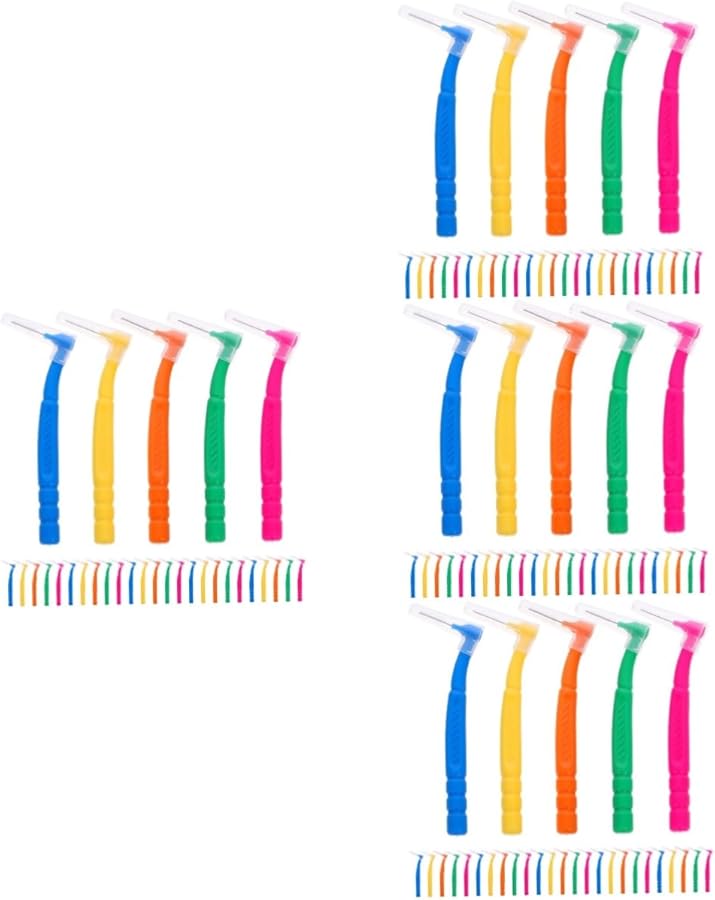 Didiseaon 120 قطعة مجموعة فرشاة أسنان ناعمة جدًا للبالغين والأطفال، تقويم الأسنان، خيط تنظيف ما بين الأسنان، أداة تنظيف، 4 عبوات - Image 2