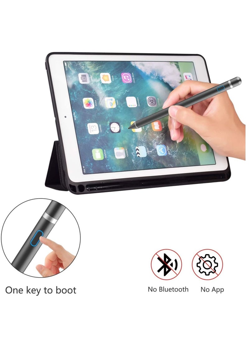 Stylus Pen Digital Pencil Fine Point Active Pen for Touch Screens, Compatible with phone Tablets (Black) - Image 2