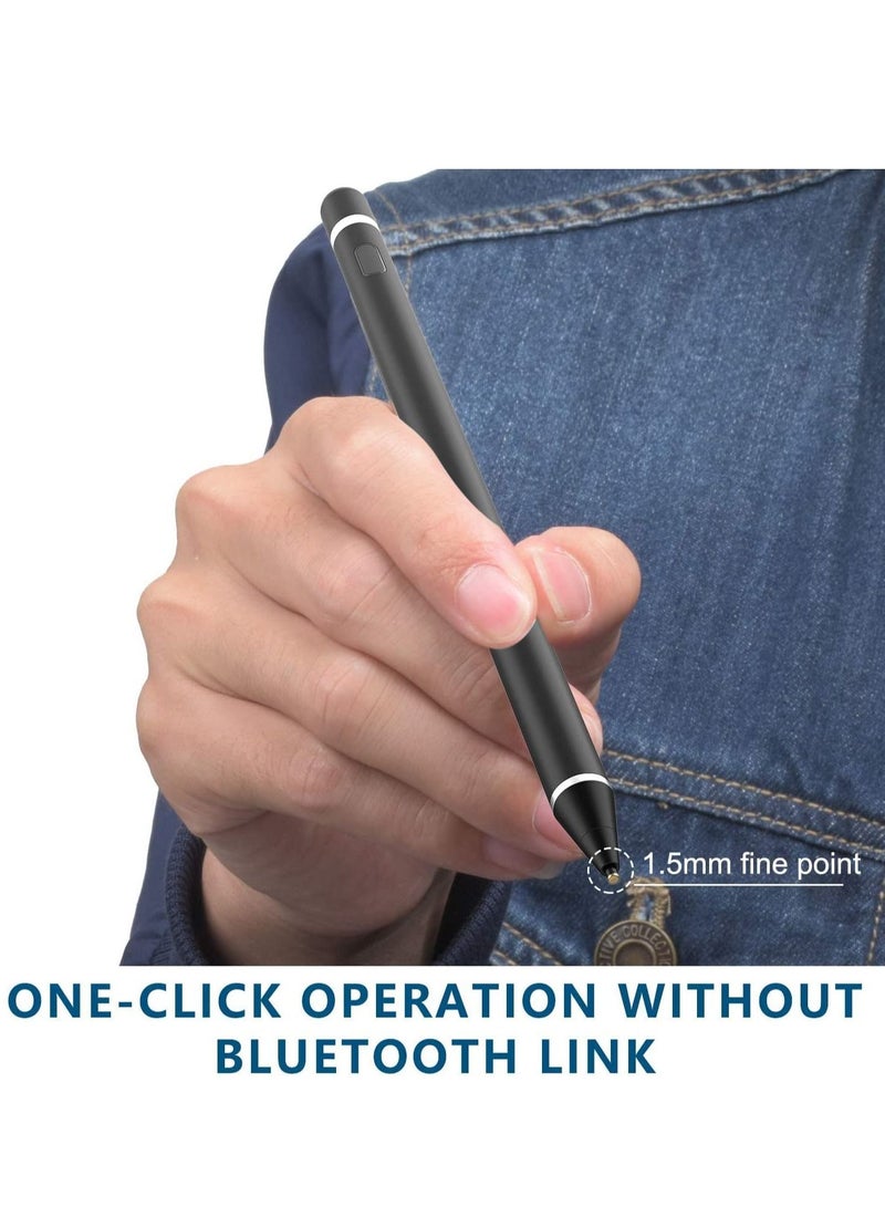 Stylus Pen Digital Pencil Fine Point Active Pen for Touch Screens, Compatible with phone Tablets (Black) - Image 3