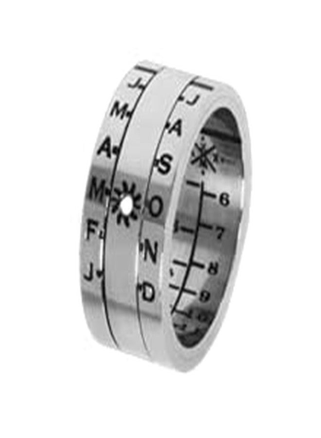Retroworks Sundial Ring Silver Finish (Size 13, Silver) - Image 1