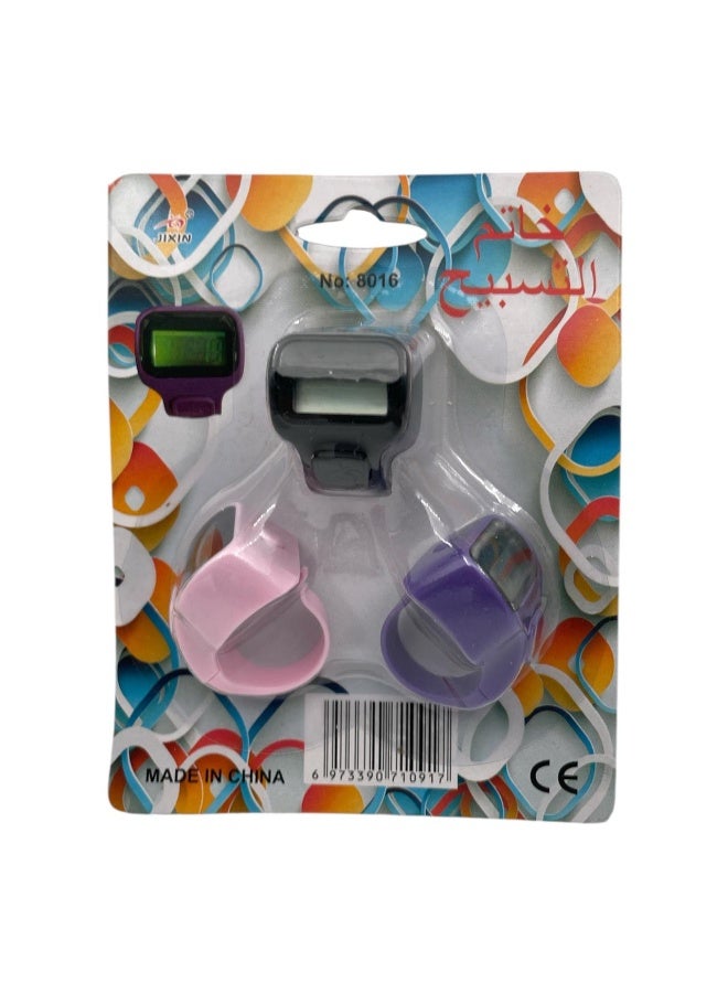 Digital Electronic Finger Counter Set, 3 Pieces, Multi-Color LED - Image 1