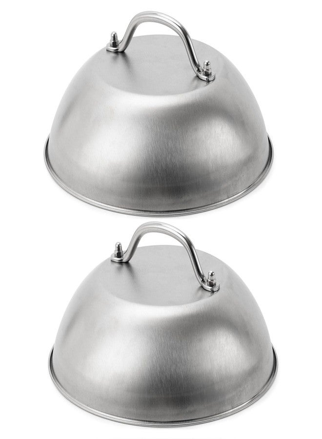 ZBXFCSH Compatible with Blackstone 5555 Stainless Steel 9" Griddle Melting Cheese Dome - Commercial Grade Stainless Steel Basting and Steaming Cover- Best for Use in Flat Top Grills, 0.6mm Thickness-2 Domes - Image 1