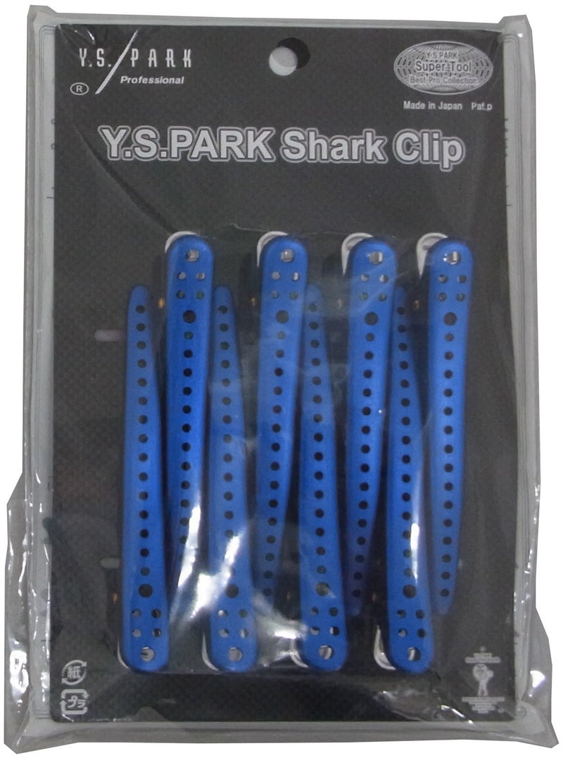 Y.S.Park YS Park Shark Clips - Blue Metal 8pcs - Image 1
