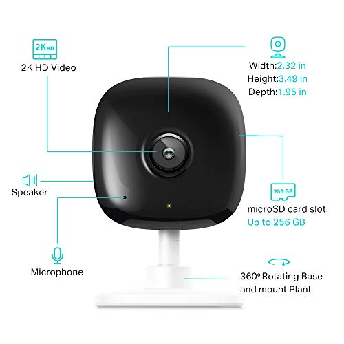 Kasa Smart 2K QHD Indoor Security Camera, Person/Baby Crying/Motion Detection, 2-Way Audio, 30Ft. Night Vision, Cloud/SD Card Storage(Up to 256 GB), Works with Alexa & Google Home (KC400) - Image 3
